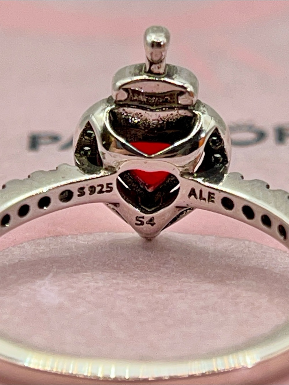 Pandora Disney Evil Queen Dagger Heart Ring S925 Silver Size 7 / 54 - Picture 6 of 12